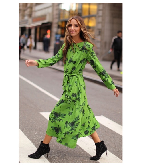 SOMETHING NAVY GREEN FLORAL DRESS - Picture 6 of 6